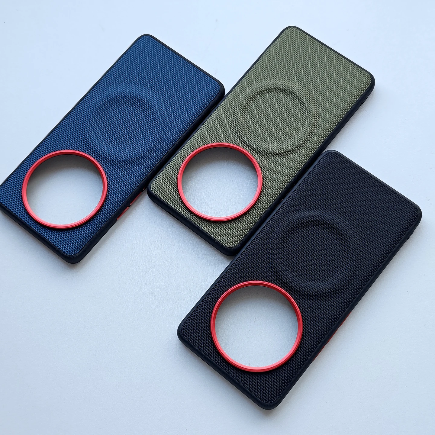 Luxury Weave PU Leather Magnetic Anti-Fall Phone Case with Wireless Charging