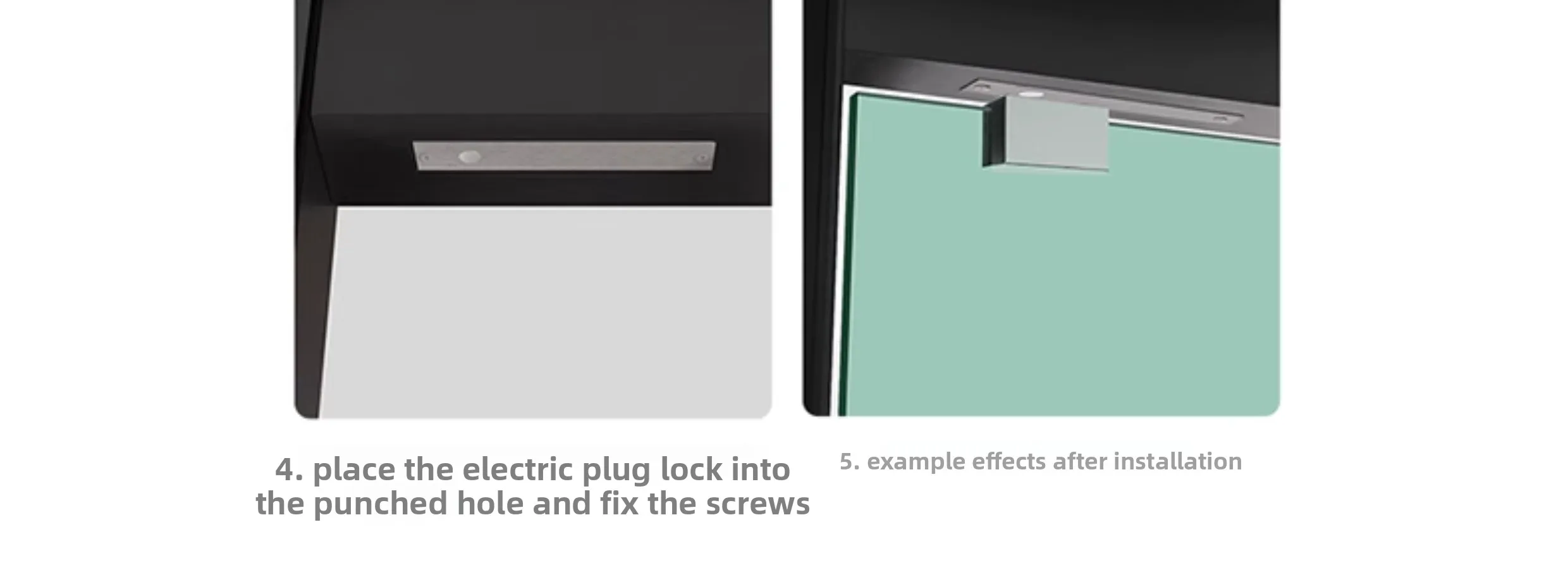 access control electric interlock concealed embedded electronic control lock gla