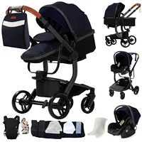 Système de voyage landau et landau convertibles Ultimate 3 en 1 poussette légère avec roues en PU pour tout-Terrain, pliable et compact 1