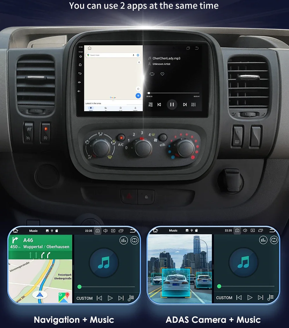 Touchscreen-Radio Android Auto Carplay Renault Trafic Opel Vivaro – RProjekt