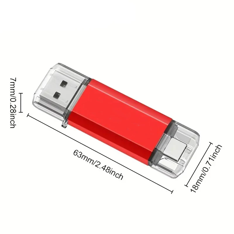 고속 USB 플래시 드라이브 OTG 펜 드라이브, 2 in 1 C타입 OTG, 128GB, 64GB, 128GB, 2 in 1, 신제품