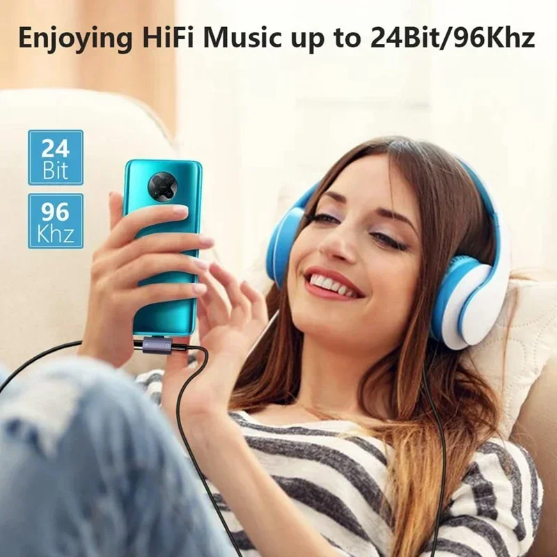 New Elbow USB Type C to 3.5mm Jack AUX Audio Headphone Converter Adapter Fast Charger 30W for Cell Phone Computer