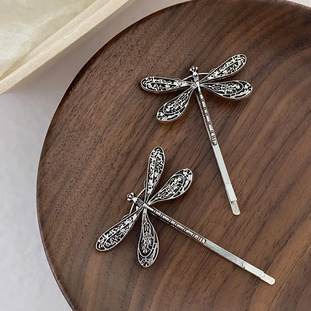 2 Teile/satz Mode Metall Vintage Libelle Barrettes Haarnadel Haar Clips Für Frauen Mädchen Headwear Pony Seite Haar Zubehör Geschenke