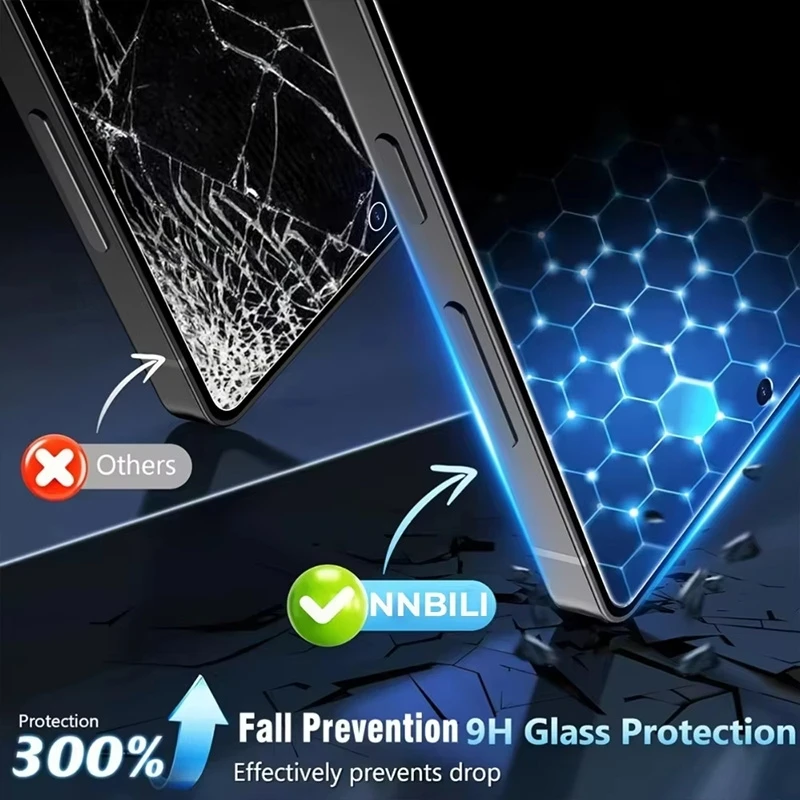 Easy Install Privacy Screen Protector with Oleophobic Coating and Dust-Free Tempered Glass