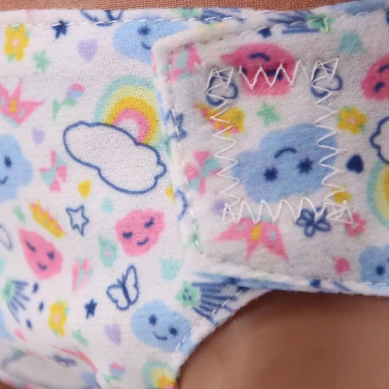 2Pcs Diapers + Bibs Doll Clothes Accessories For 43Cm Baby New Born And 18Inch American Doll Generation Girl's Holiday Gifts 6