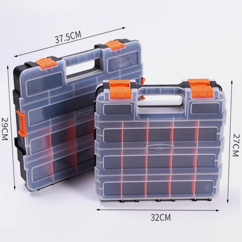 Handheld toolbox closed with secure latch