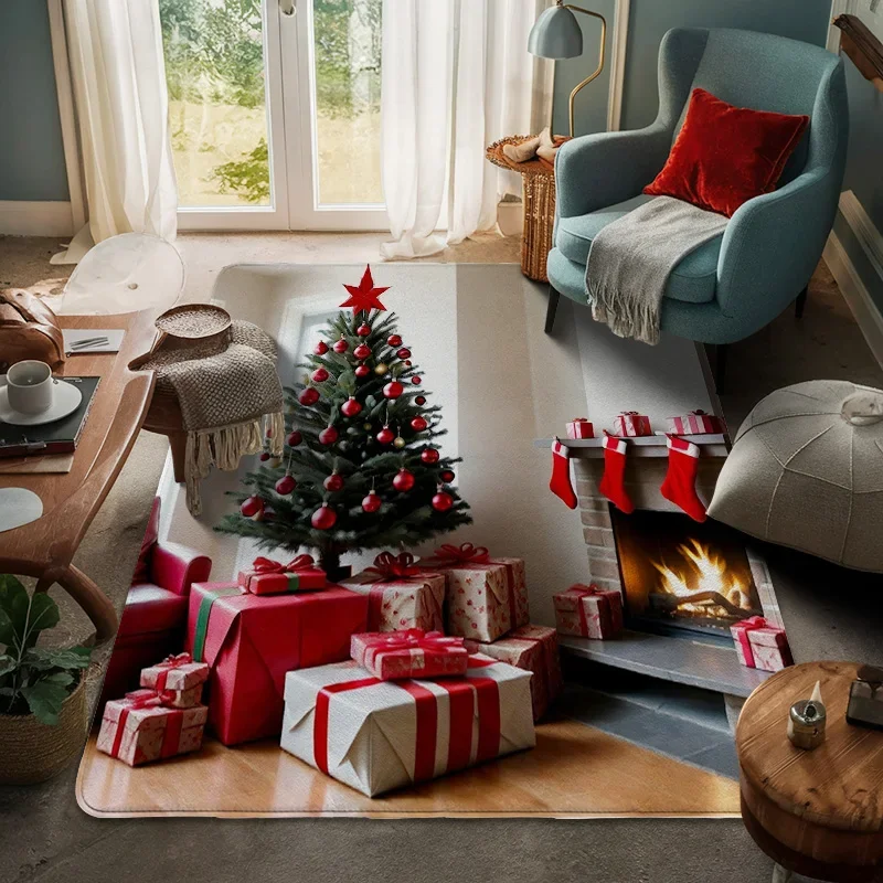House entrance carpet Home door mat Modern Room Bath Foot bathroom non-slip Kitchen water absorption rugs Merry Christmas happy