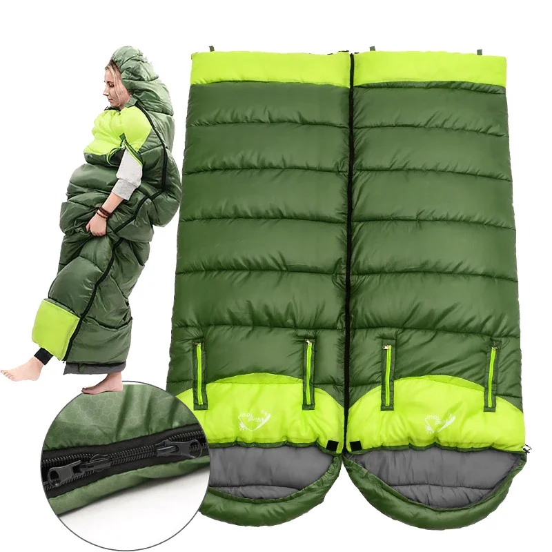 Camping Sleeping Bag Ultralight Waterproof 4 Season Warm Envelope for Adults Outdoor Traveling Hiking