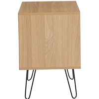 Прикроватная тумбочка, ночной столик с 1 ящиком, 40*34*50 см, приставной столик, индустриальный стиль, спальня, легко монтируется — изображение 6