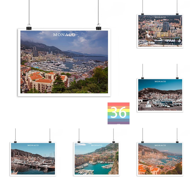 Monaco City Landscape View Poster Canvas Printing Monaco Travel View Wall Art Picture Morden Monaco Home Room Decorazione Della Parete