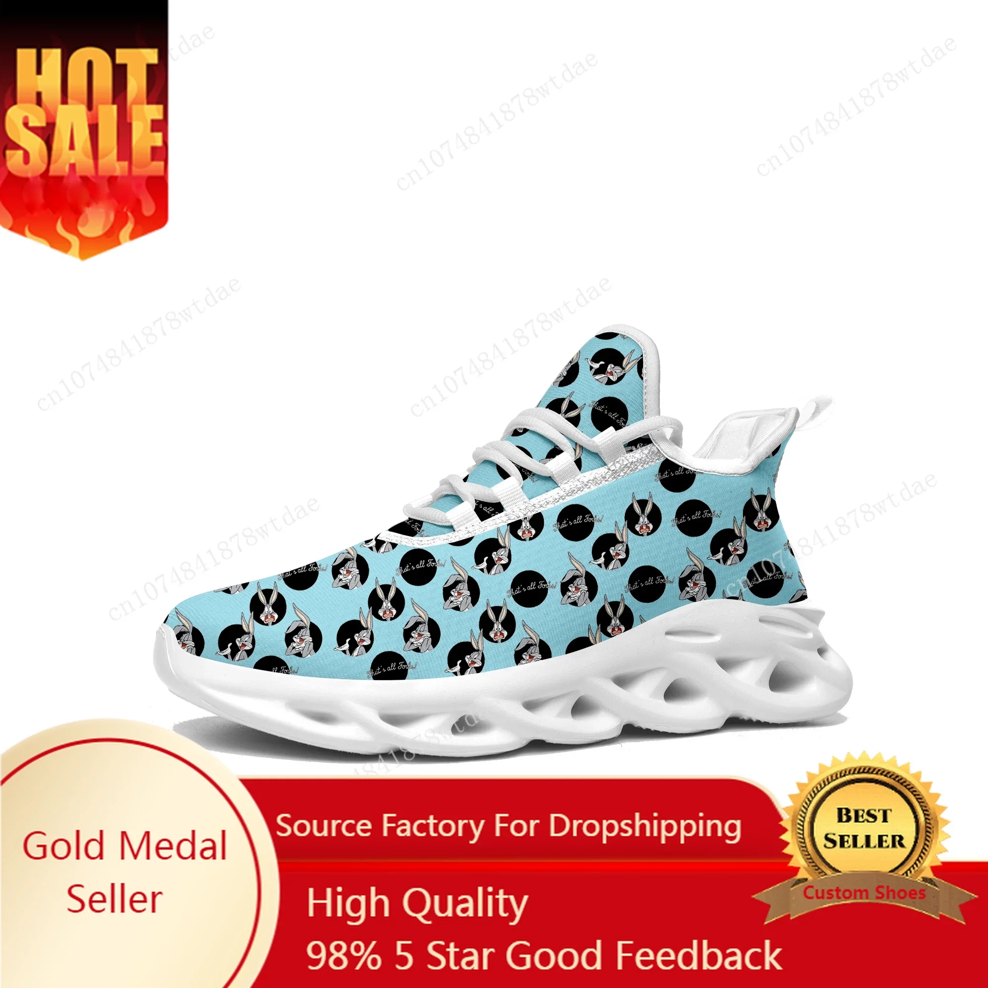 

B-Bugs Flats Sneakers Mens Womens Teenager B-Bunny Sports Running Shoes High Quality Anime Cartoon Custom Lace Up Mesh Footwear