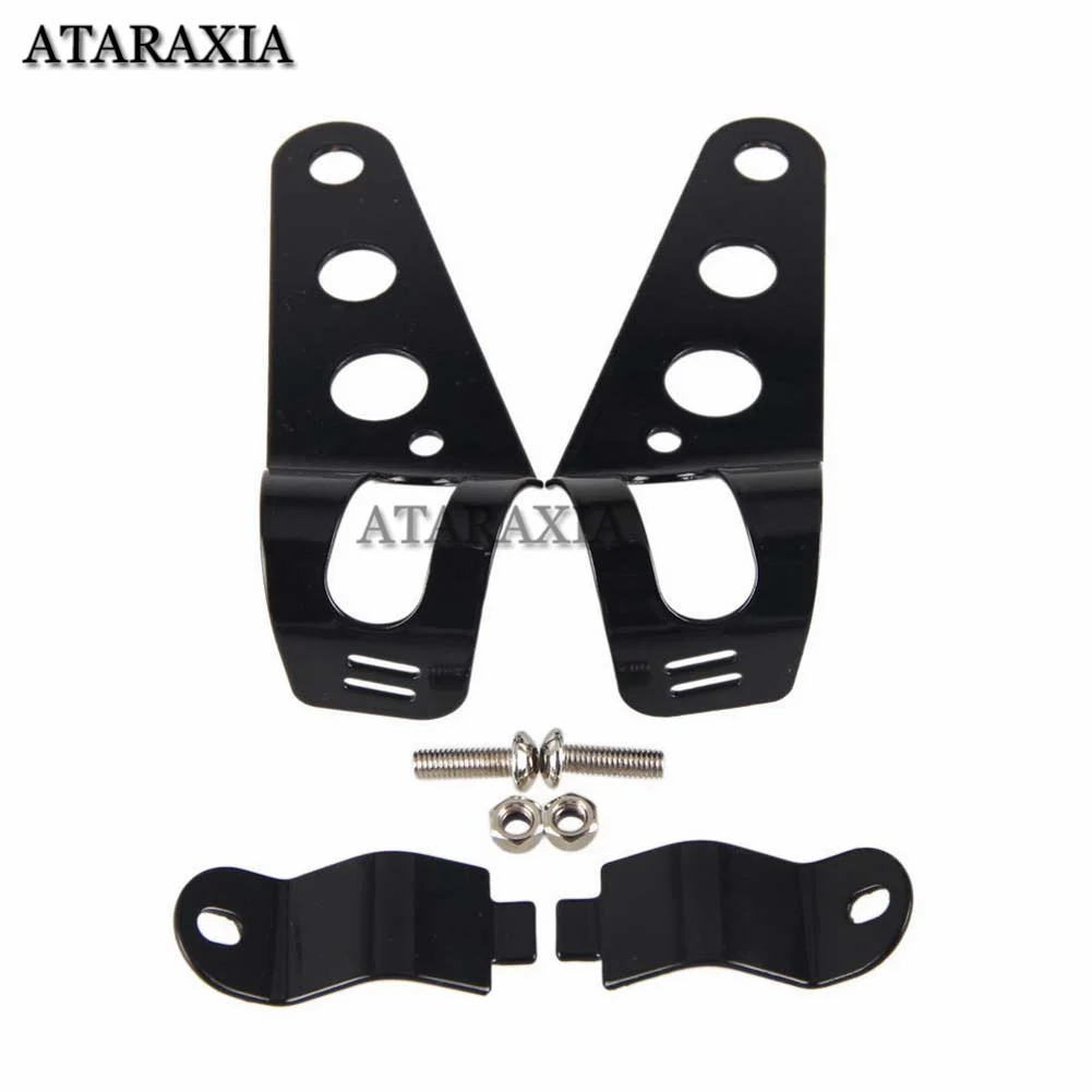 Universal Motorcycle Headlight Mount Bracket Fork Ear Chopper Headlamp Holder Clamp Adjustable Motor Fork Mount 28-36mm 35-43mm motorcycle light bracket motorcycle headlight clamp motorcycle headlight mount
