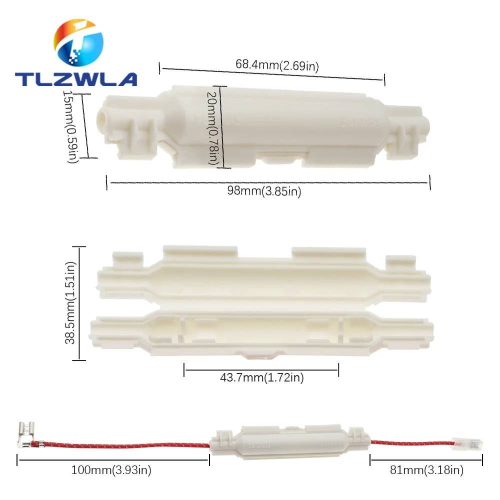 Suporte universal do fusível para microondas Par, fusível de alta tensão, 5KV, 0.85A 850mA 0.9A 900mA 0.8A 800mA 0.75A