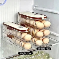 1 piece, egg storage box, automatic rolling refrigerator egg rack storage, hand-held egg refrigerator side door storagerack 1