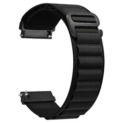 Versatile Nylon Loop Strap for 20mm watchband (4. Black)