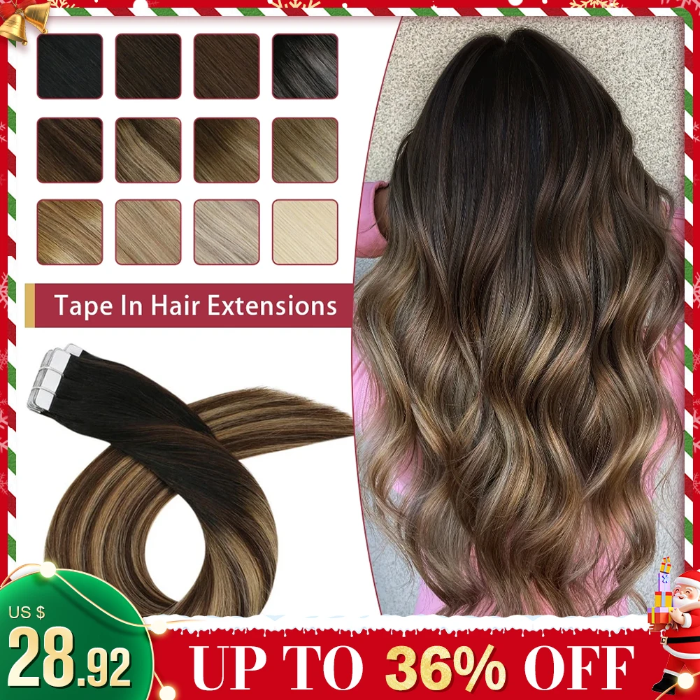 Moresoo Tape in Human Hair Extensions Brazilian Straight Remy Hair Extension Natural Invisible Seamless Tape ins 100% Real human hair extensions hair extensions