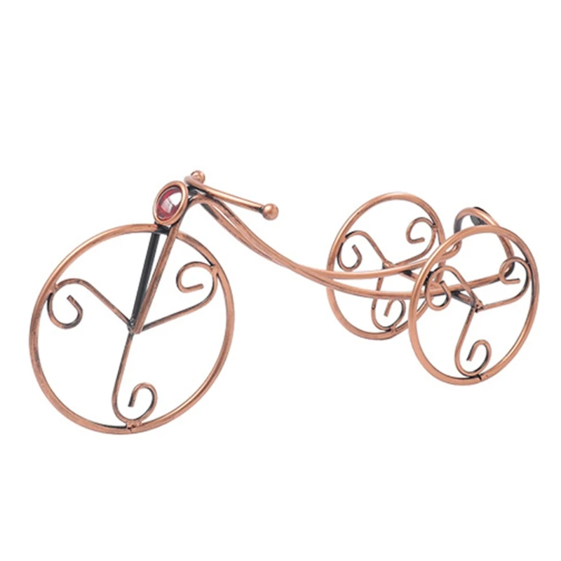 

Vintage Tricycle Shaped Wine Holder Wrought Iron Bike Wine Bottle Rack Countertop Display Storage for Kitchen Bar Home