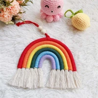 BeHandwovens Cotton Rope Rainbow Tassels Wall Car Pendants Rainbow Wall Hangings Holiday Decorations 2