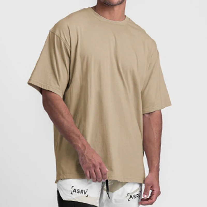 T-shirt da palestra da uomo ad asciugatura rapida Traspirabilità Patchwork T-shirt sportiva a maniche corte Camicia fitness Abbigliamento sportivo da allenamento - immagine 5