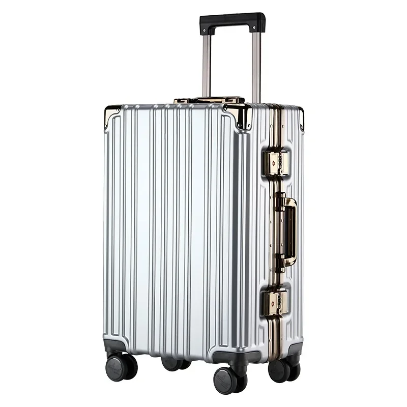 캐리어 알루미늄 프레임 여행 가방, 남성 캐빈, 케리어 높은 외관 수준 롤링 러기지 스피너, 여성 내구성 암호 트롤리 케이스, 신제품, 20/26 인치 케리어