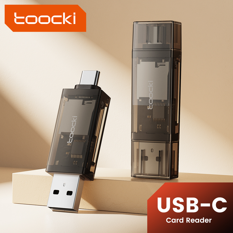 Toocki 2 in 1 Card Readr USB2.0 USB C to SD MicroSD TF Thunderbolt for Laptop PC Cellphone Accessories Cardreader SD Adapter