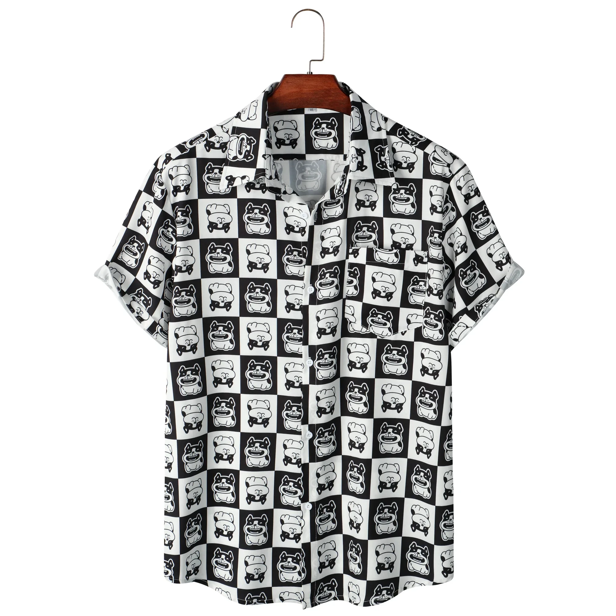 Funny Pattern 3D Print Men Shirt Man/Women Casual Fashion Short Sleeves Shirts Button Lapel Streetwear Oversized Unisex Clothing 2
