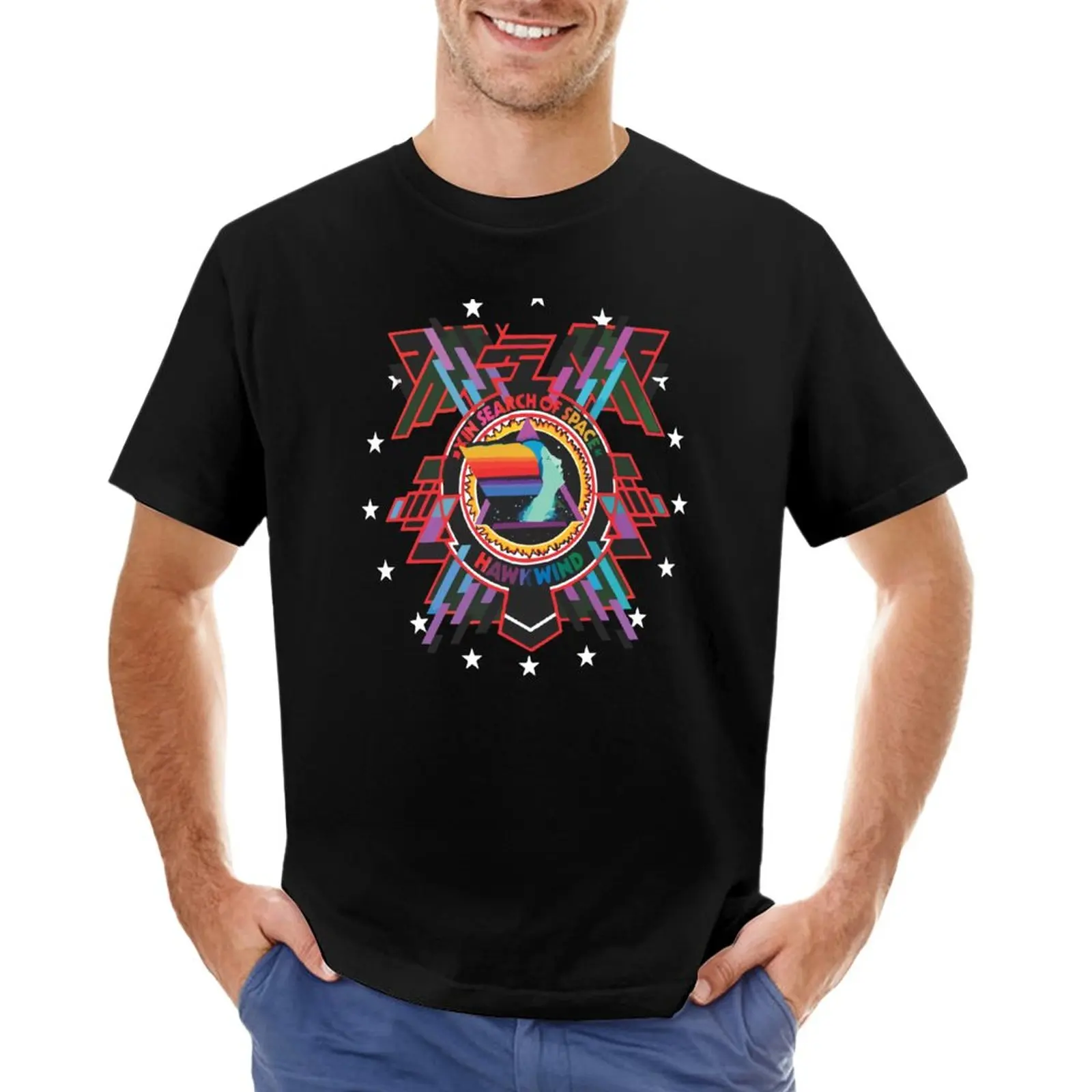 Hawkwind – In Search Of Space T-Shirt aesthetic clothes boys animal print hippie clothes plus size tops mens t shirt graphic