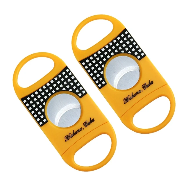 Plastic V Cut Stainless Steel Blade Cigar Cutter Sharp Sigaar Cutting Tool Cigars Guillotine Pocket Cutter Accessories - Image 6