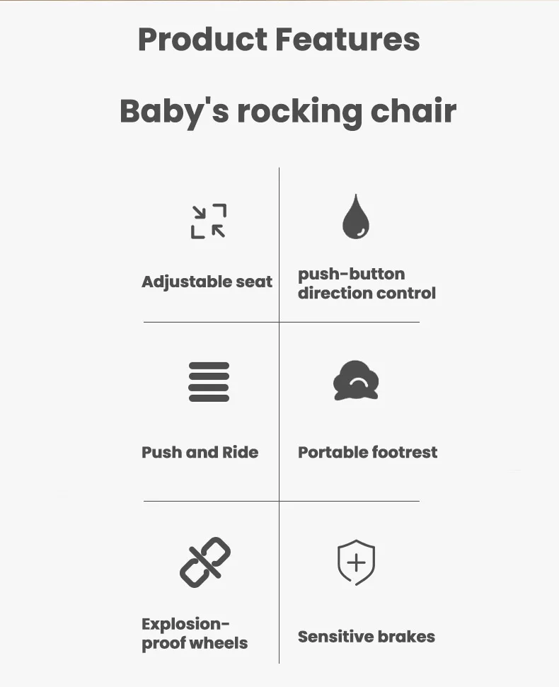 Foldable 4-Level Adjustable Baby Bouncer Seat,