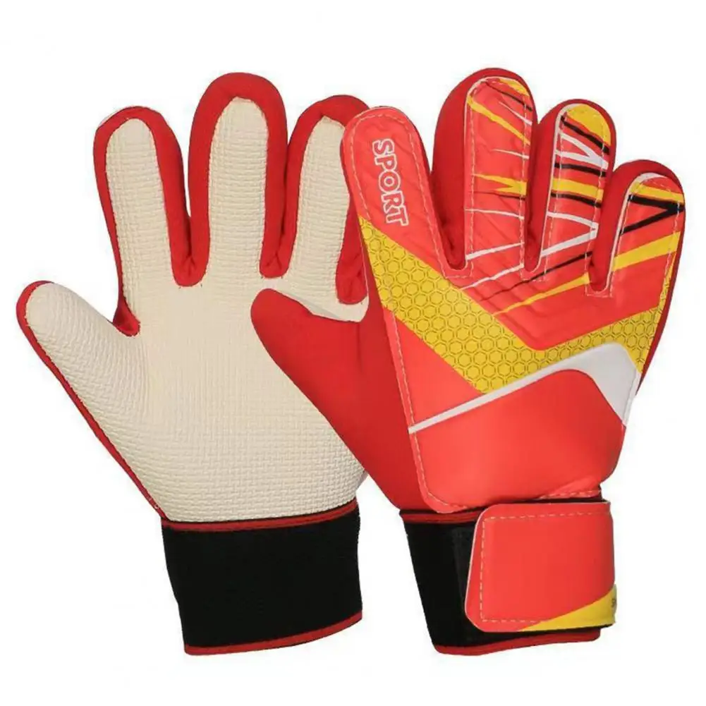 thumbnail image 1 of Guantes de fútbol transpirables y resistentes a los impactos, guantes de portero para niños y adultos, agarre prémium, textura antideslizante para fútbol, 1 of 5