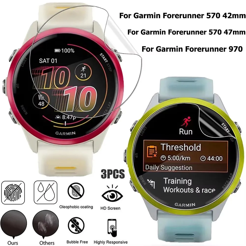 Garmin Fenix ??8 51mm 47mm 43mm Smartwatch 스크린 용 1-3Pcs 하이드로 겔 필름 안티 스크래치 보호 필름 액세서리