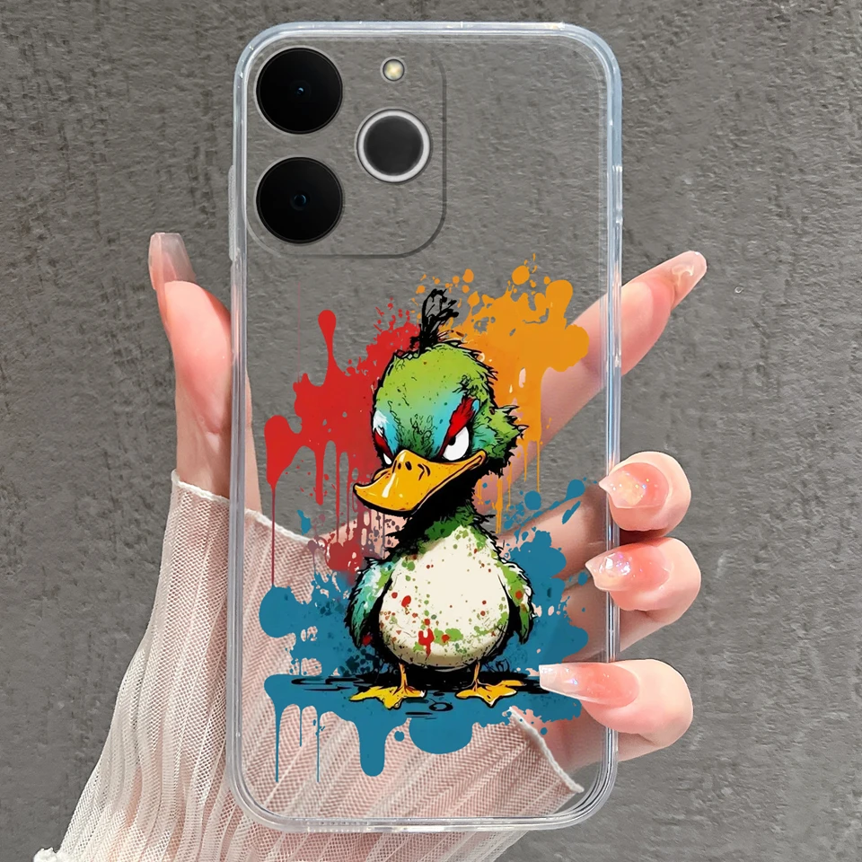 Cat Whale Anti-Fingerprint Transparent Phone Case