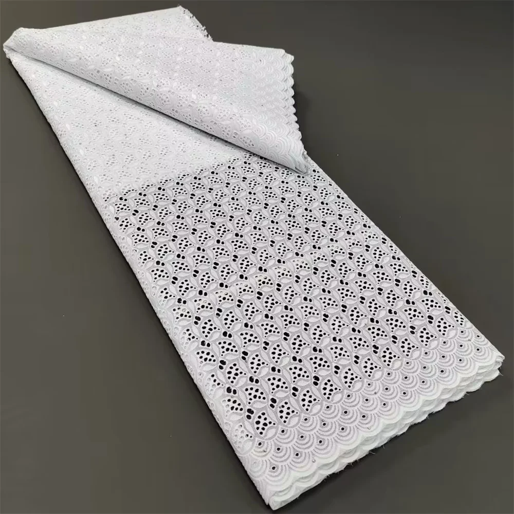 

African Dry Cotton Lace Fabric 2023 High Quality Lace Swiss Voile Lace In Switzerland Nigerian Lace Fabrics For Sewing t-0150