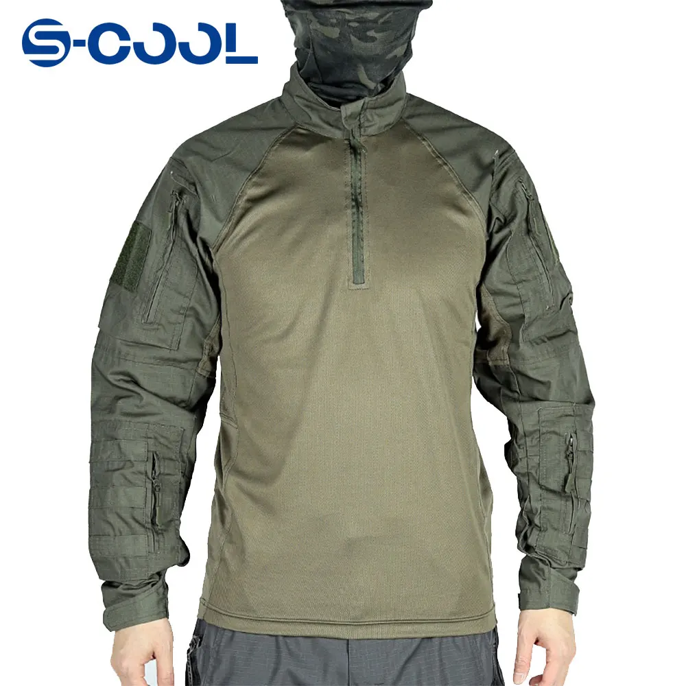 Tactical Combat Shirt Men Cotton Tactical Uniform Camouflage T Shirt Multicam US Clothes Camo Long Sleeve combat shirts combat suit