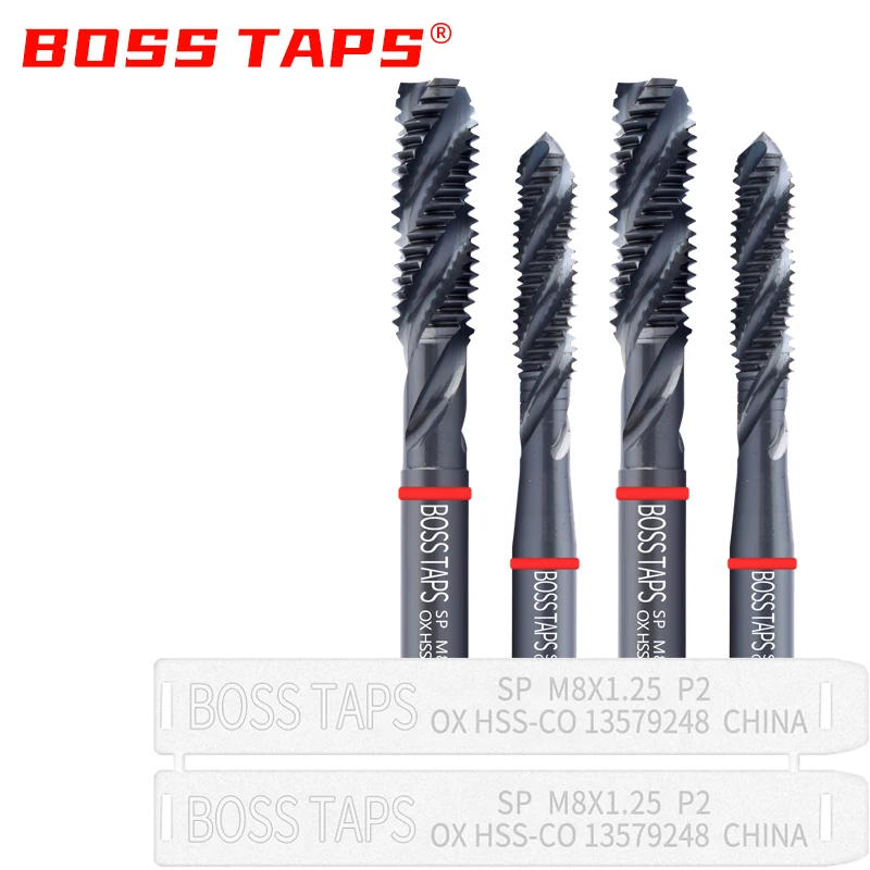 HSS-CO JIS Standard Red Ring OX Coating Spiral Fluted Tap M2 M2.5 M3 M4 M5 M6 M8 M10 M12 Machine Scr