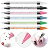 1PC Rhinestone Wax Pencil Double Head Crystal Picking Pen Crystal Handle Stone Picker Nail Art Pencil Acrylic DIY Dotting Tools 1