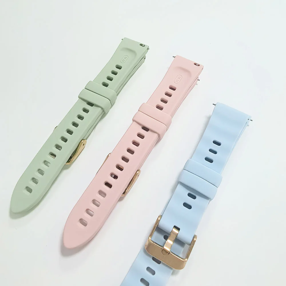18mm Silicone Replacement Watch Strap - Premium Silicone Band for Small-Sized Smartwatches