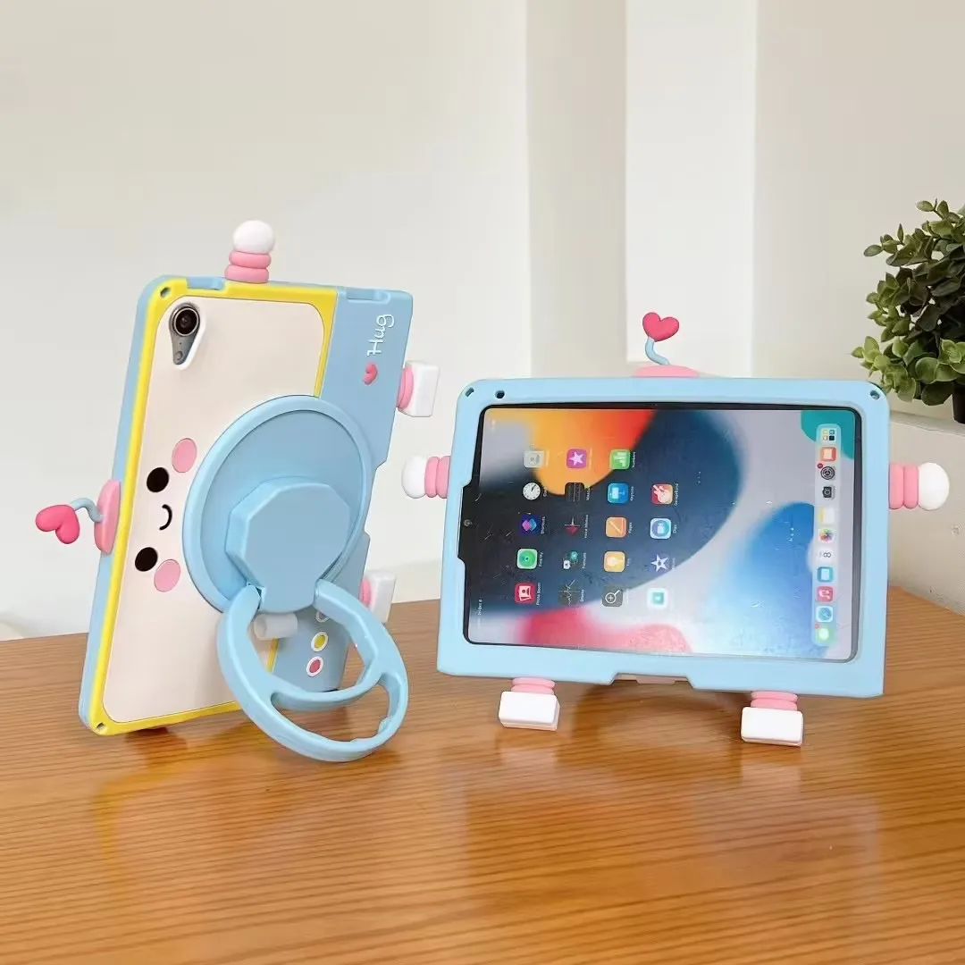 Children's Cartoon Robot Tablet Case - Durable Protective Cover
