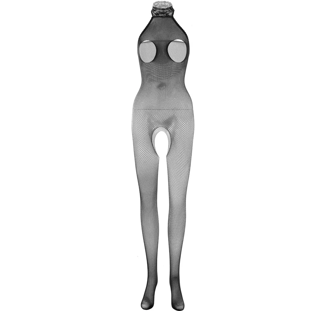 

Mens Sissy Fishnets Bodysuit Stockings Erotic Lingerie See Through Mesh Net Jumpsuits Full Body Underwear Hollow Club Nightwear