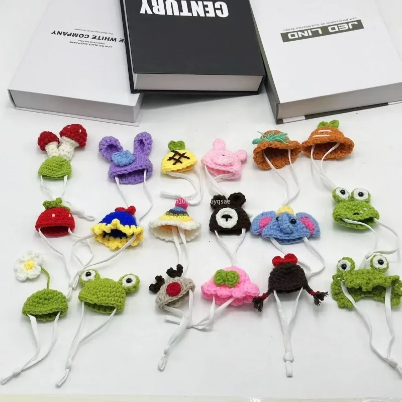 Cute Handmade Knitted Hat Hamster Decoration Chipmunk Guinea Pig Hamster Accessories Toys Pet Decor هامستر 햄스터 토끼 용품