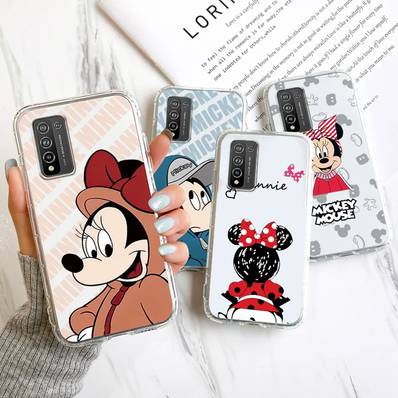 

Fashion Couple Mickey Minnie Transparent Phone Case For OPPO Find X6 X5 X3 F21 Neo Lite A96 A57 A77 A74 A76 A55 A54 A53 K10 5G