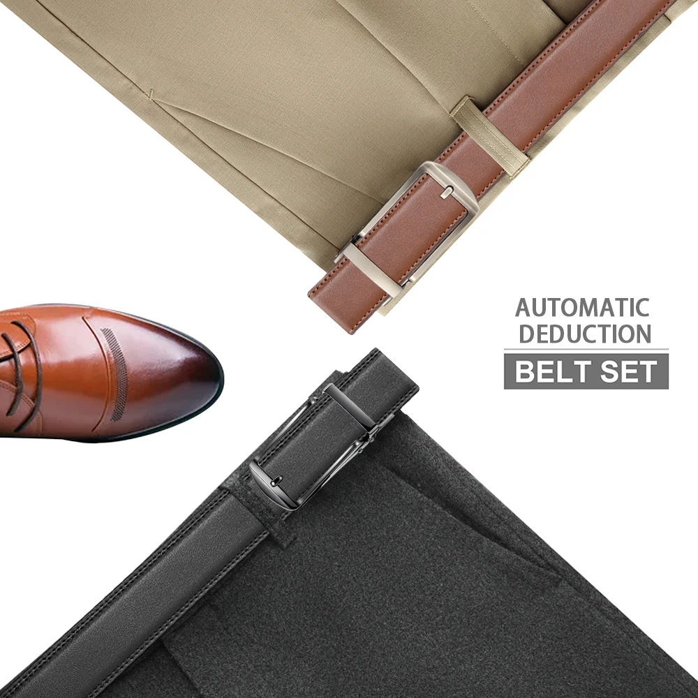 Herren-Ledergürtel mit Automatikschnalle, Modischer Legierungsgürtel, Echtes Leder, Luxusgürtel für Herren, Business-Luxus-Designerkleidung – Detail 4