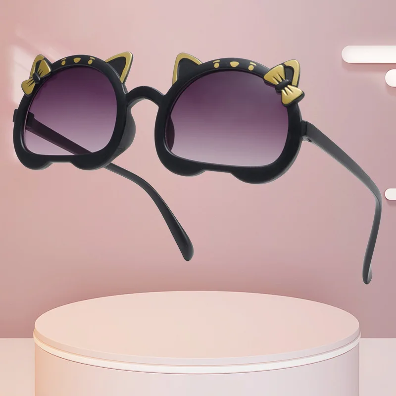 Children Cute Sunglasses Girls Summer Boys Cat Ears Animal Cartoon Sunglasses Lovely Vintage Sun Glasses UV Protection Eyewear