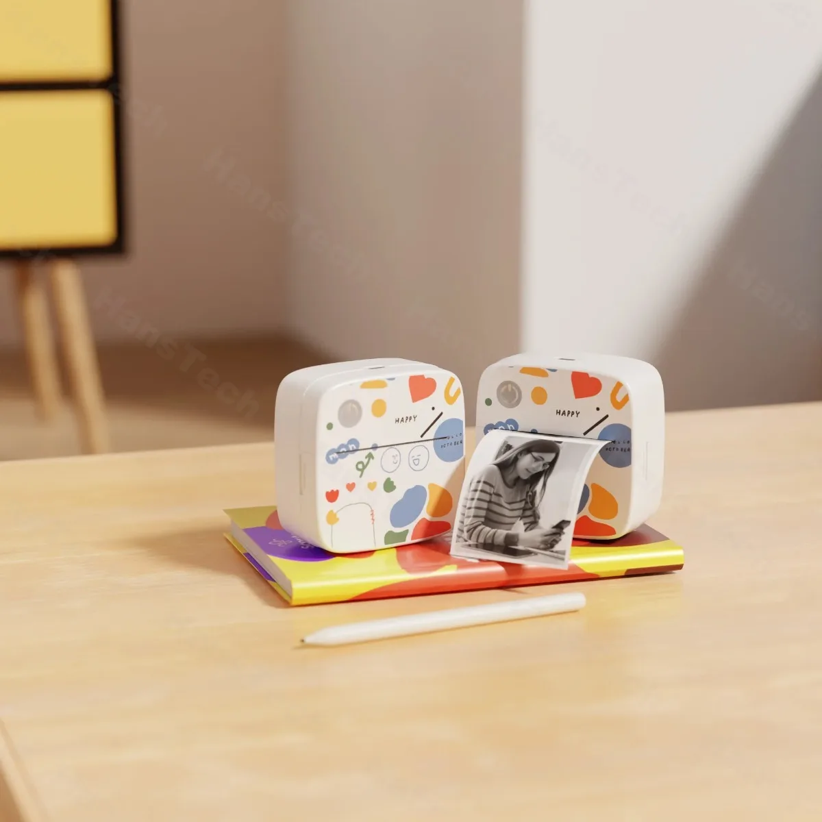 Gifts Pocket Portable Thermal Printer Wireless Inkless Label Photo 57mm Printing Graffiti Style Etiquetadora Impresora Termica