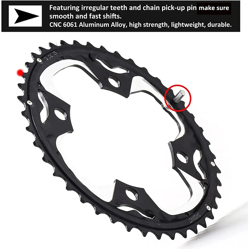 MTB Bicycle Chainring 24T/32T/42T 26T/38T 10S Bike Chainring 22T/32T/44T 9S 104B