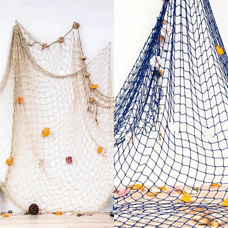Fishing Net Decoration Mediterranean Party Fishing Net Wall Hanging  Backdrop Nautical Theme Photo Props