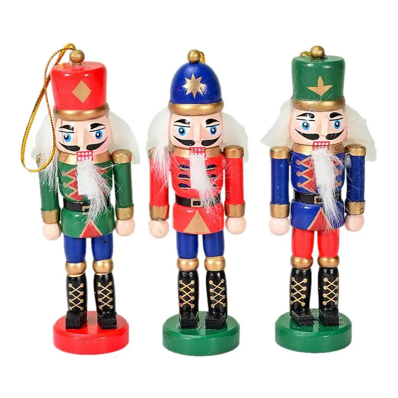 

Christmas Nutcracker Figures Tree Hanging Decor Puppet Xmas Pendants Desktop Decoration Cartoons Walnuts Soldiers Home Accessory