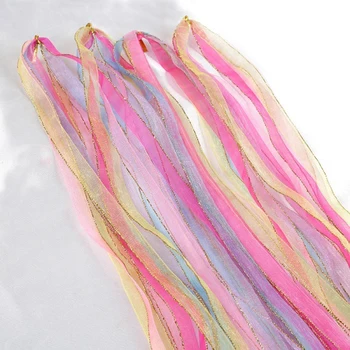Set da 5-100 Pezzi di Corda Intrecciata in Seta Multicolore per Accessori per Capelli Fai-da-Te, Strumento per Acconciature, Corda per Capelli Intrecciata e Annodata