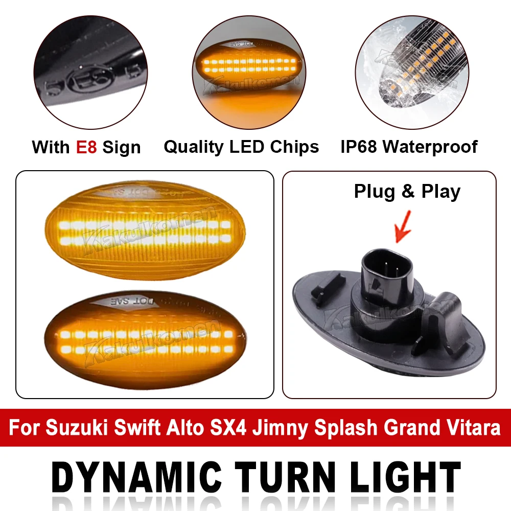 LED Dynamic Turn Signal Side Marker Light For Suzuki Grand Vitara