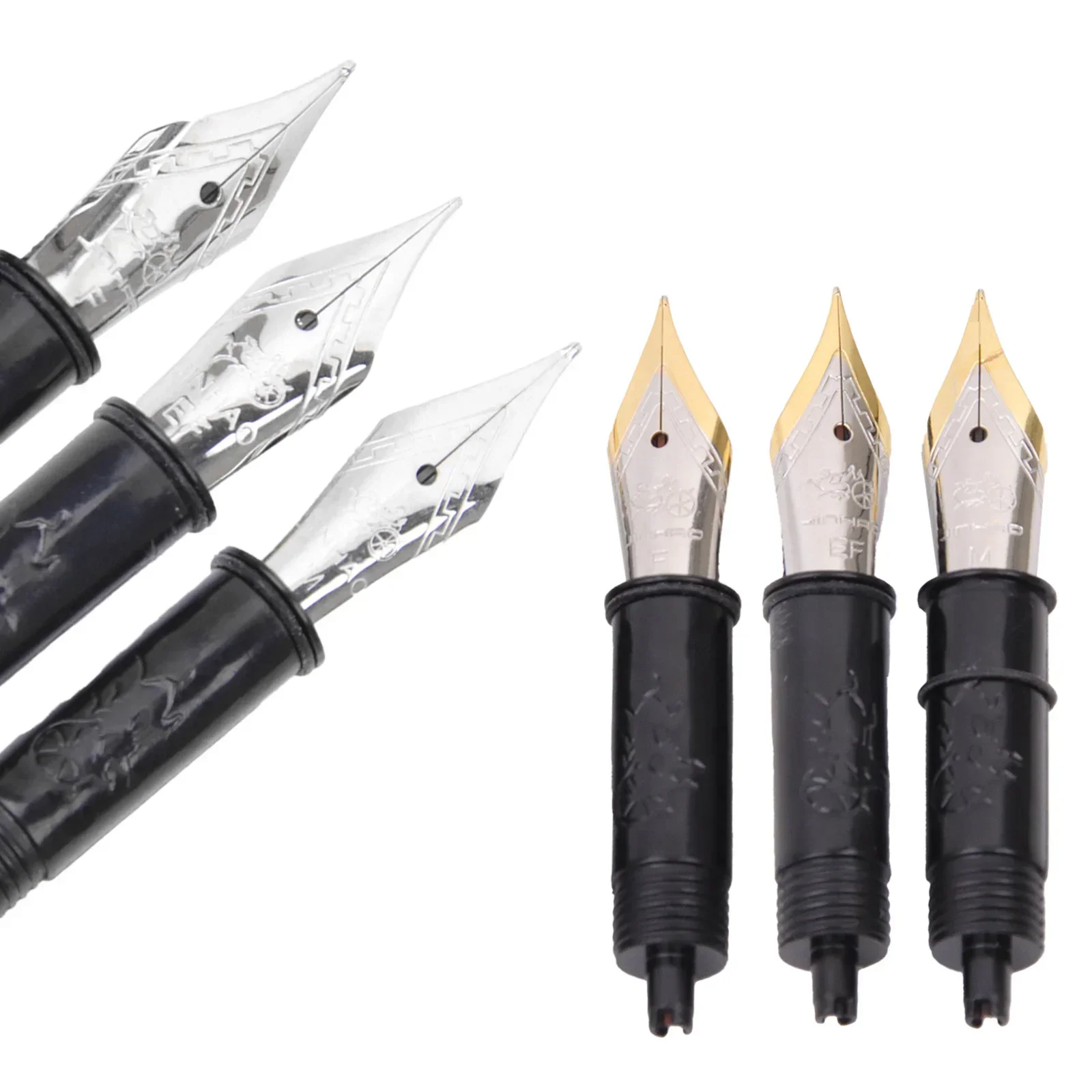 Jinhao 만년필 교체용 금속 펜촉, EF/F/M 펜촉, 82 88 95 미니 100 펜, 학교 사무용품, 3 개 세트, 5 펜촉